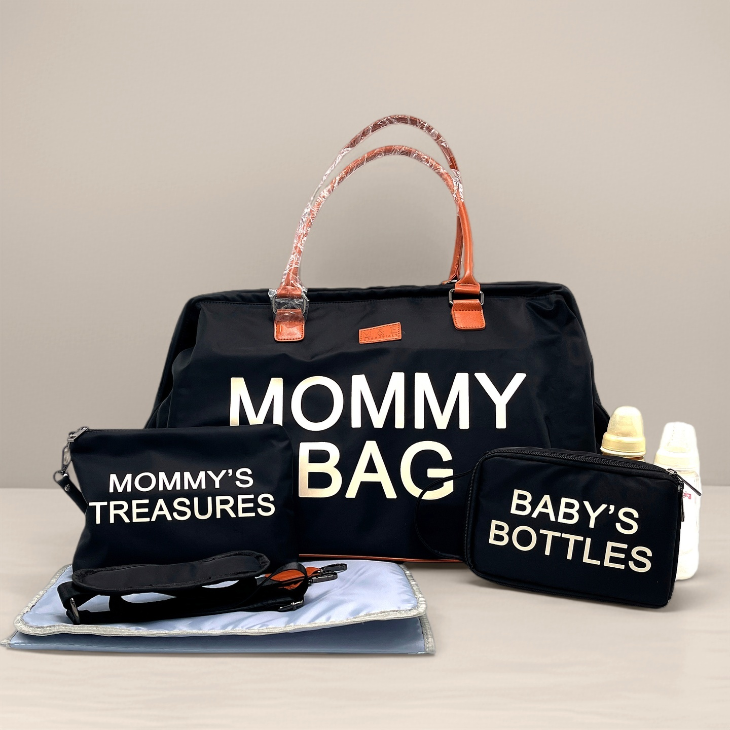 black mommy bags set 